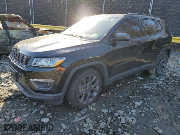 2021 Jeep Compass 80th Anniversary z VIN 3C4NJCEB3MT535931, wystawiony jako Copart lot #48195865 z przebiegiem 59 207 mil mil oraz Szkoda całkowita • Salvage title. Historia ofert i sprzedaży dostępna na DreamBid. Obrazek 1.