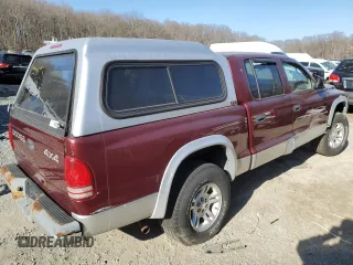2002 Dodge Dakota SLT with VIN 1B7HG48N82S536711, listed as a Copart auction lot 48142485 with 0 mi miles and Salvage Title. Bid and sale history available at carsss.com. Image 3.
