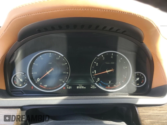 2015 BMW 7 Series 740Li with VIN WBAYE4C54FD947298, listed as a Copart auction lot 48323785 with 81,570 mi miles and Salvage Title. Bid and sale history available at DreamBid. Image 9.