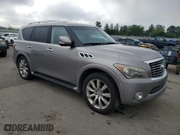 2012 Infiniti QX56 8-passenger with VIN JN8AZ2NC2C9317632, listed as a Copart auction lot 65179675 with 166,857 mi miles and Clean title. Bid and sale history available at DreamBid. Image 4.