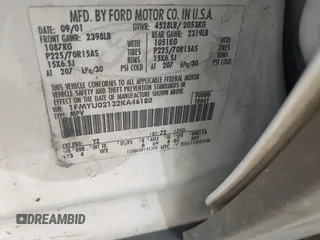 2002 Ford Escape XLS Choice with VIN 1FMYU02132KA46180, listed as a IAAI auction lot 42562178 with 225,404 mi miles and . Bid and sale history available at DreamBid. Image 9.