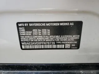 2023 BMW 4 Series 430i with VIN WBA63AV0XPFN78739, listed as a Copart auction lot 51443495 with 67,708 mi miles and Clean Title. Bid and sale history available at carsss.com. Image 12.