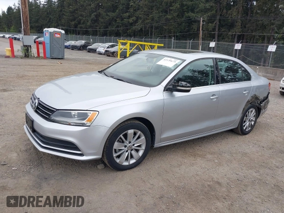 2015 Volkswagen Jetta SE with VIN 3VWD07AJ9FM230298, listed as a IAAI auction lot 42139675 with 108,025 mi miles and . Bid and sale history available at DreamBid. Image 2.
