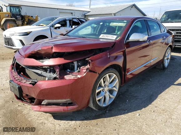 2017 Chevrolet Impala Premier with VIN 2G1145S30H9132831, listed as a Copart auction lot 46284115 with 141,164 mi miles and Salvage Title. Bid and sale history available at carsss.com. Image 1.