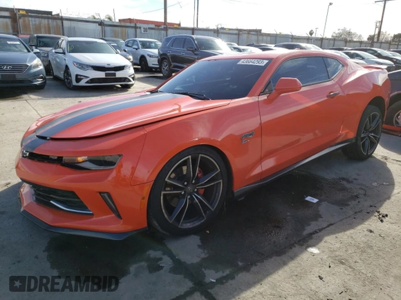 2018 Chevrolet Camaro 2LT with VIN 1G1FD1RSXJ0161054, listed as a Copart auction lot 43664293 with 24,817 mi miles. Bid and sale history available at carsss.com. Image 1.