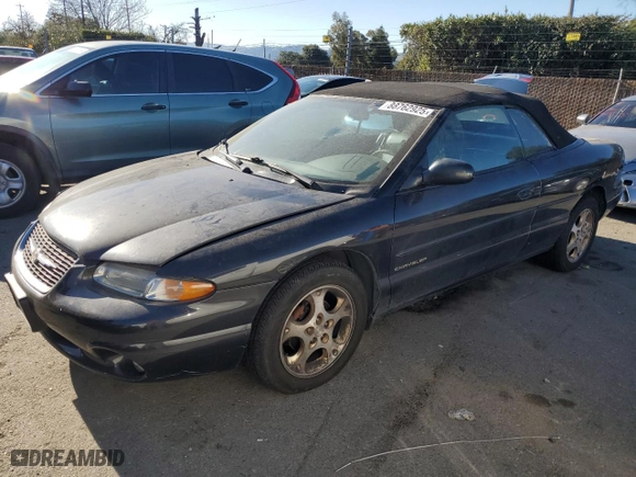 1999 Chrysler Sebring Jxi with VIN 3C3EL55H9XT603457, listed as a Copart auction lot 88762925 with 98,093 mi miles and Clean Title. Bid and sale history available at carsss.com. Image 1.