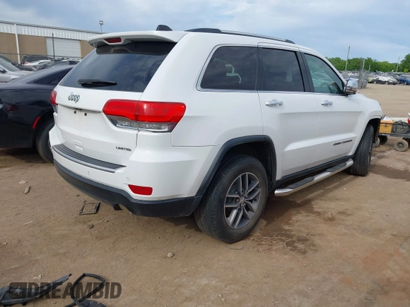 2017 Jeep Grand Cherokee Limited with VIN 1C4RJEBG4HC793440, listed as a IAAI auction lot 42187890 with 128,392 mi miles and . Bid and sale history available at DreamBid. Image 4.