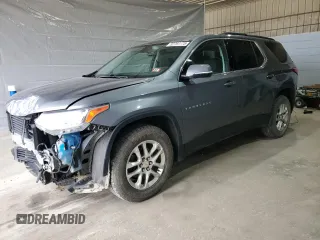 2019 Chevrolet Traverse LT Cloth z VIN 1GNEVGKW5KJ209417, wystawiony jako Copart lot #52797775 z przebiegiem 84 428 mil mil oraz Szkoda całkowita • Salvage title. Historia ofert i sprzedaży dostępna na DreamBid. Obrazek 1.