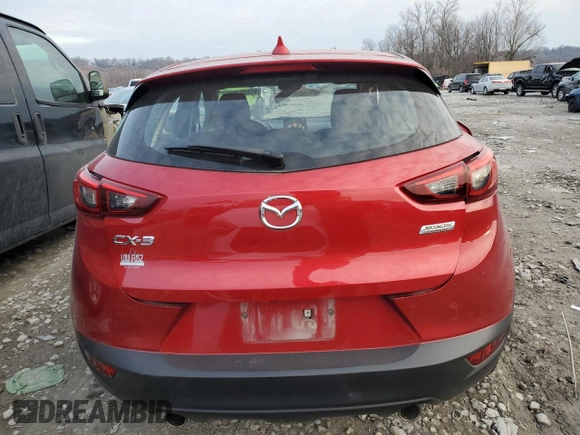 2018 Mazda CX-3 Sport with VIN JM1DKDB7XJ0313152, listed as a Copart auction lot 84892764 with 42,727 mi miles and Salvage Title. Bid and sale history available at carsss.com. Image 6.