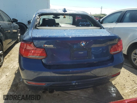 2018 BMW 2 Series 230i with VIN WBA2J1C5XJVB98643, listed as a Copart auction lot 77137724 with 0 mi miles and Non Repairable. Bid and sale history available at carsss.com. Image 6.