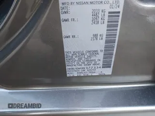 2024 Nissan Altima 2.5 SV with VIN 1N4BL4DWXRN377334, listed as a IAAI auction lot 41785862 with 43,261 mi miles. Bid and sale history available at carsss.com. Image 9.