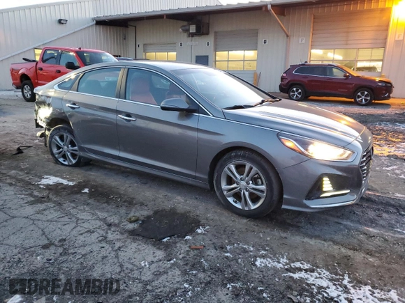 2018 Hyundai Sonata Sport Plus with VIN 5NPE34AF3JH628985, listed as a Copart auction lot 84901014 with 81,049 mi miles and Salvage Title. Bid and sale history available at DreamBid. Image 4.