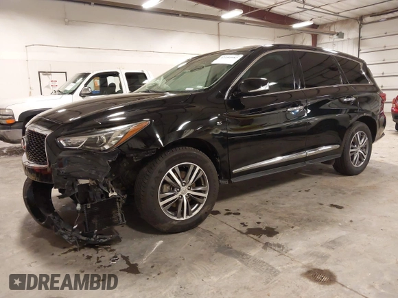 2019 Infiniti QX60 Luxe with VIN 5N1DL0MMXKC565309, listed as a IAAI auction lot 42184987 with 129,985 mi miles and . Bid and sale history available at DreamBid. Image 21.