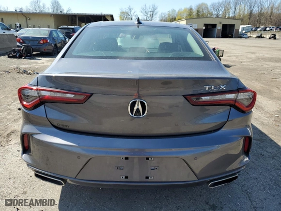 2021 Acura TLX w/Advance Package with VIN 19UUB5F66MA001711, listed as a Copart auction lot 53672155 with 12,151 mi miles and Salvage Title. Bid and sale history available at carsss.com. Image 6.