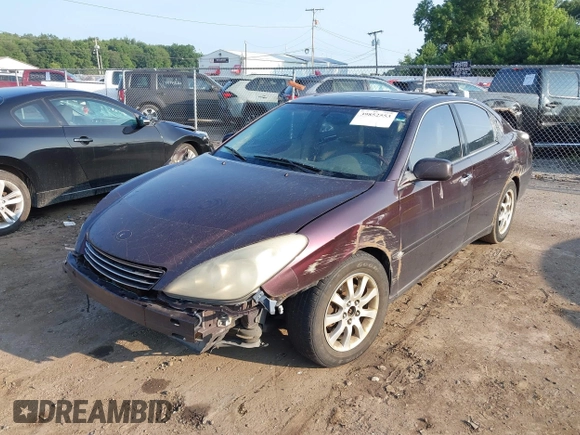 2003 Lexus ES with VIN JTHBF30G930123577, listed as a IAAI auction lot 39852553 with Not Provided miles. Bid and sale history available at carsss.com. Image 2.