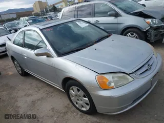 2001 Honda Civic EX with VIN 1HGEM22921L010676, listed as a IAAI auction lot 41458246 with 206,708 mi miles. Bid and sale history available at carsss.com. Image 1.
