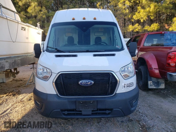 2021 Ford Transit with VIN 1FTRS4XG1MKA15984, listed as a Copart auction lot 41448555 with 59,264 mi miles and Salvage Title. Bid and sale history available at carsss.com. Image 5.