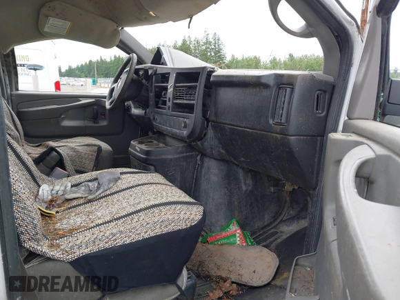 2013 Chevrolet Express Cargo with VIN 1GCWGGBA9D1163007, listed as a IAAI auction lot 42438809 with Not provided miles and . Bid and sale history available at DreamBid. Image 5.