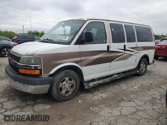 2003 Chevrolet Express Cargo YF7 Upfitter with VIN 1GBFG15T731232886, listed as a Copart auction lot 63531595 with 172,523 mi miles and Salvage title. Bid and sale history available at DreamBid. Image 1.