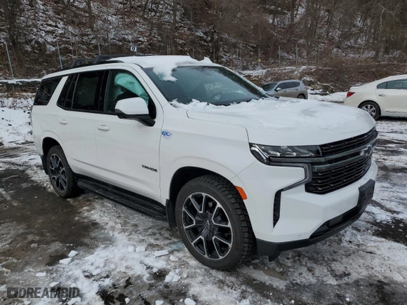 2021 Chevrolet Tahoe RST with VIN 1GNSKRKD7MR311702, listed as a Copart auction lot 44184065 with 47,584 mi miles and Salvage Title. Bid and sale history available at carsss.com. Image 4.