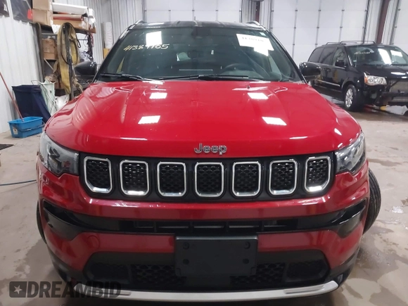 2023 Jeep Compass (RED) Edition with VIN 3C4NJDCN3PT524273, listed as a IAAI auction lot 41389105 with 10,453 mi miles and . Bid and sale history available at carsss.com. Image 12.