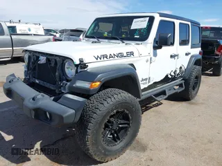 2020 Jeep Wrangler Unlimited Sport with VIN 1C4HJXDG0LW174393, listed as a IAAI auction lot 41575040 with 68,418 mi miles and . Bid and sale history available at DreamBid. Image 21.