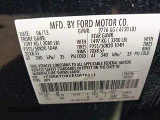2014 Ford Explorer XLT с VIN 1FM5K7D8XEGA16211, выставлен на аукционе IAAI как лот 42505685 с пробегом 195 335 миль миль и . История ставок и продаж доступна на DreamBid. Изображение 9.