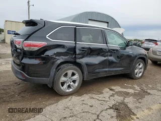 2015 Toyota Highlander Hybrid Limited with VIN 5TDDCRFH0FS008504, listed as a Copart auction lot 71967334 with 178,880 mi miles and Salvage Title. Bid and sale history available at carsss.com. Image 3.