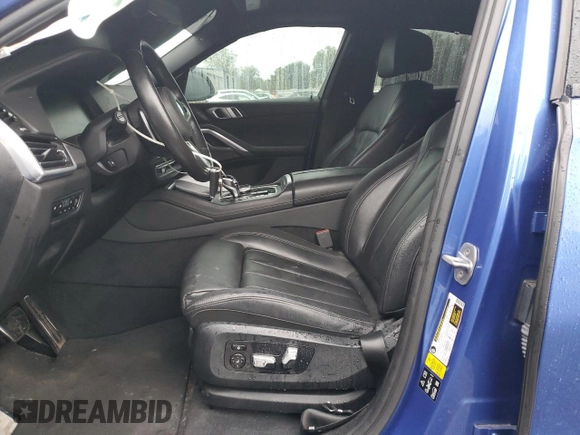 2020 BMW X6 M50i with VIN 5UXCY8C07L9B45473, listed as a Copart auction lot 73403164 with 0 mi miles and Salvage Title. Bid and sale history available at carsss.com. Image 7.