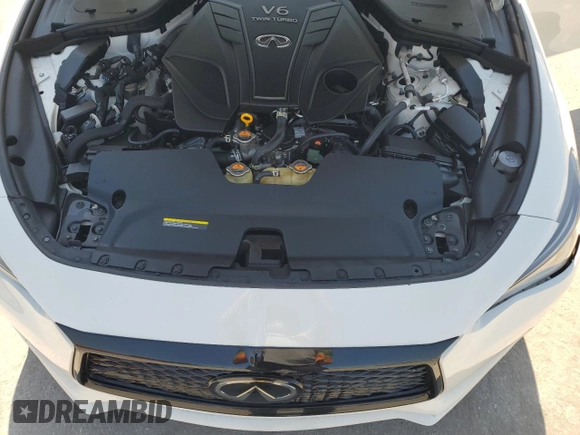 2021 Infiniti Q60 Luxe with VIN JN1EV7KLXMM470206, listed as a Copart auction lot 57438745 with 54,403 mi miles and Clean title. Bid and sale history available at DreamBid. Image 11.
