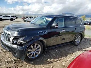 2012 Infiniti QX56 8-passenger z VIN JN8AZ2NC1C9318013, wystawiony jako Copart lot #54450315 z przebiegiem 156 320 mil mil oraz Szkoda całkowita • Salvage title. Historia ofert i sprzedaży dostępna na DreamBid. Obrazek 1.