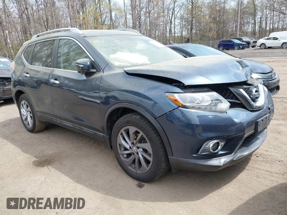2015 Nissan Rogue SL with VIN 5N1AT2MV5FC780108, listed as a IAAI auction lot 42010716 with 79,575 mi miles. Bid and sale history available at carsss.com. Image 1.