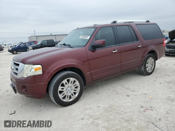 2013 Ford Expedition Max Limited with VIN 1FMJK1K51DEF11640, listed as a Copart auction lot 46086005 with 265,981 mi miles and Clean title. Bid and sale history available at DreamBid. Image 1.