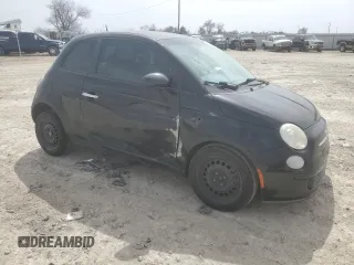 2012 FIAT 500 Pop with VIN 3C3CFFAR3CT383018, listed as a Copart auction lot 48038175 with 105,136 mi miles and Salvage Title. Bid and sale history available at carsss.com. Image 4.