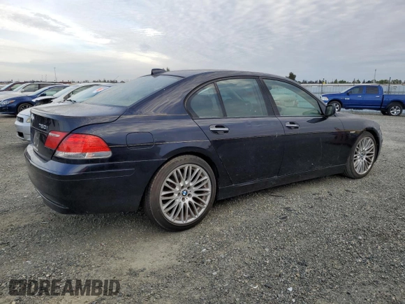 2007 BMW 7 Series 750i with VIN WBAHL835X7DT08910, listed as a Copart auction lot 45055265 with 145,050 mi miles and Clean title. Bid and sale history available at DreamBid. Image 3.