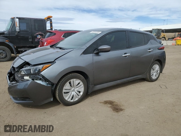 2023 Nissan LEAF S with VIN 1N4AZ1BV2PC554003, listed as a Copart auction lot 50589395 with 25,261 mi miles and Salvage Title. Bid and sale history available at DreamBid. Image 1.