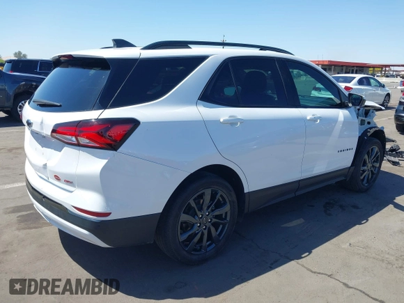 2023 Chevrolet Equinox RS with VIN 3GNAXMEG0PL111407, listed as a IAAI auction lot 41985925 with 34,283 mi miles and . Bid and sale history available at DreamBid. Image 4.