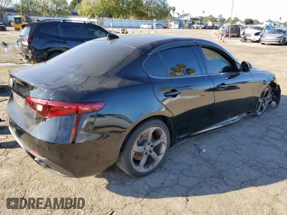 2017 Alfa Romeo Giulia with VIN ZARFAEBNXH7550876, listed as a Copart auction lot 46341535 with 0 mi miles and Salvage Title. Bid and sale history available at carsss.com. Image 3.