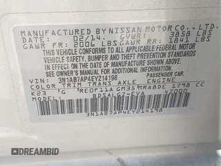 2014 Nissan Sentra SV with VIN 3N1AB7AP4EY214198, listed as a IAAI auction lot 42654447 with 96,073 mi miles and . Bid and sale history available at DreamBid. Image 9.