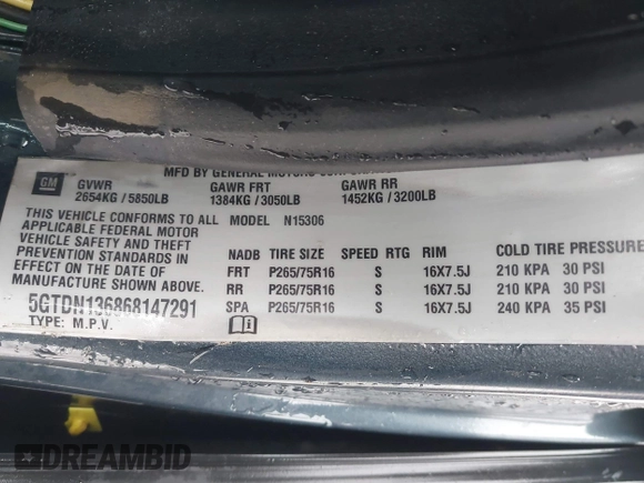 2006 Hummer H3 z VIN 5GTDN136868147291, wystawiony jako IAAI lot #41291014 z przebiegiem 35 591 mil mil oraz . Historia ofert i sprzedaży dostępna na DreamBid. Obrazek 9.