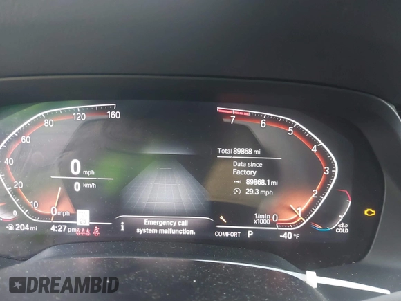 2020 BMW X5 sDrive40i with VIN 5UXCR4C06LLW64438, listed as a IAAI auction lot 41520407 with 89,868 mi miles and . Bid and sale history available at DreamBid. Image 7.