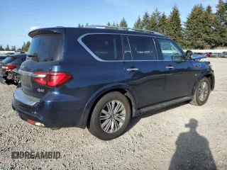 2020 Infiniti QX80 LUXE with VIN JN8AZ2NE1L9252399, listed as a Copart auction lot 73804864 with 82,767 mi miles and Salvage Title. Bid and sale history available at carsss.com. Image 3.