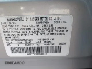 2014 Infiniti Q50 Premium with VIN JN1BV7AR9EM686042, listed as a IAAI auction lot 41737846 with 107,729 mi miles. Bid and sale history available at carsss.com. Image 9.