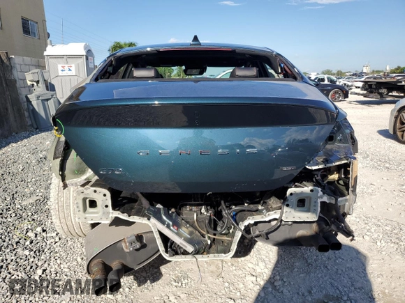 2022 Genesis G70 3.3T with VIN KMTG54TE7NU101004, listed as a Copart auction lot 72473664 with 6,181 mi miles and Salvage Title. Bid and sale history available at carsss.com. Image 6.