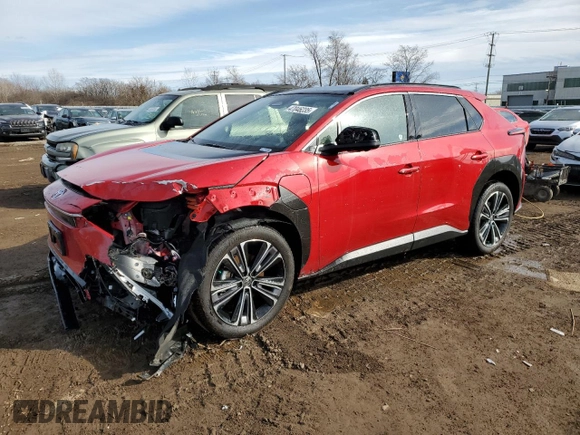 2024 Toyota bZ4X XLE z VIN JTMABACA3RA076814, wystawiony jako Copart lot #47046235 z przebiegiem 18 457 mil mil oraz Szkody całkowita. Historia ofert i sprzedaży dostępna na DreamBid. Obrazek 1.