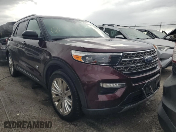 2022 Ford Explorer King Ranch with VIN 1FM5K7LCXNGB57186, listed as a Copart auction lot 76189084 with 0 mi miles and Non Repairable. Bid and sale history available at carsss.com. Image 4.