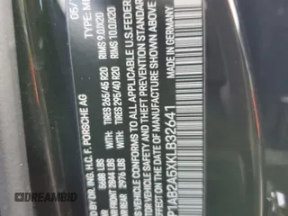 2019 Porsche Macan S с VIN WP1AB2A5XKLB32641, выставлен на аукционе Copart как лот 47882015 с пробегом 78 129 миль миль и Списание • Salvage title. История ставок и продаж доступна на DreamBid. Изображение 13.