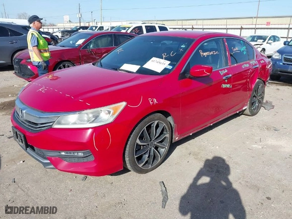 2016 Honda Accord Sedan Sport with VIN 1HGCR2F57GA166507, listed as a IAAI auction lot 41745635 with 127,884 mi miles. Bid and sale history available at carsss.com. Image 2.