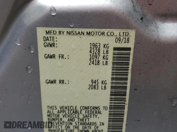 2019 Nissan Altima 2.5 S with VIN 1N4BL4BV0KC112255, listed as a Copart auction lot 52976375 with 134,855 mi miles and Salvage Title. Bid and sale history available at carsss.com. Image 13.