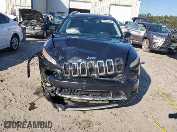 2016 Jeep Cherokee Overland with VIN 1C4PJLJS9GW297855, listed as a Copart auction lot 74024414 with 163,578 mi miles and Salvage title. Bid and sale history available at DreamBid. Image 5.